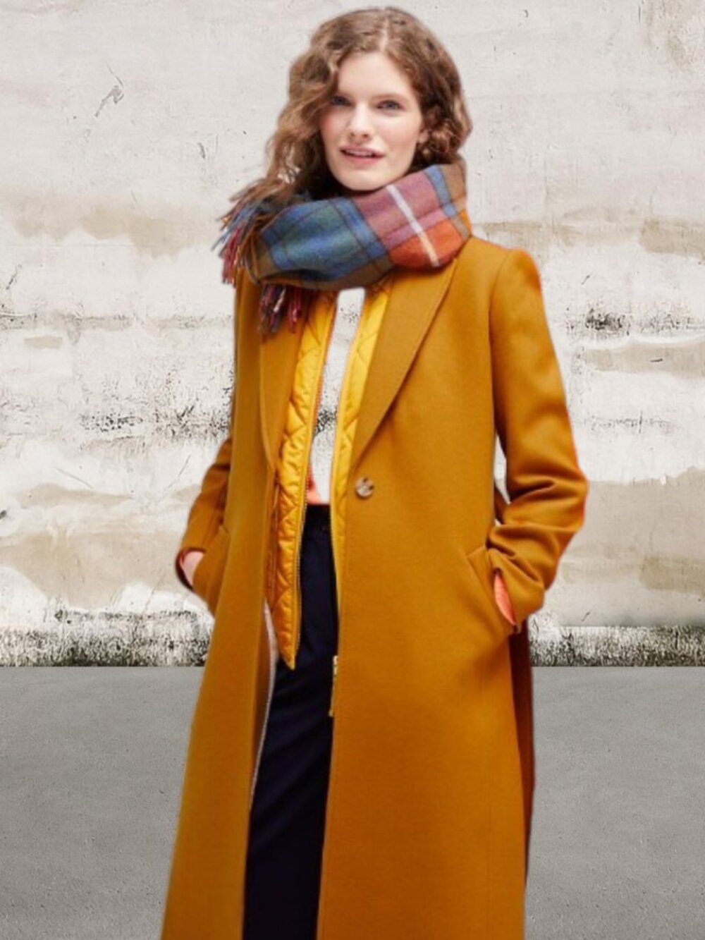 J. Crew Ochre Wool Coat Size 2